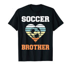 Soccer Brother Family Matching Sport Lover T-Shirt - Graphic Print Unisex