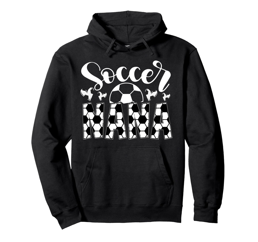 Soccer Nana Heart Grandma Nana Soccer Hoodie - Custom Art Print for Adults