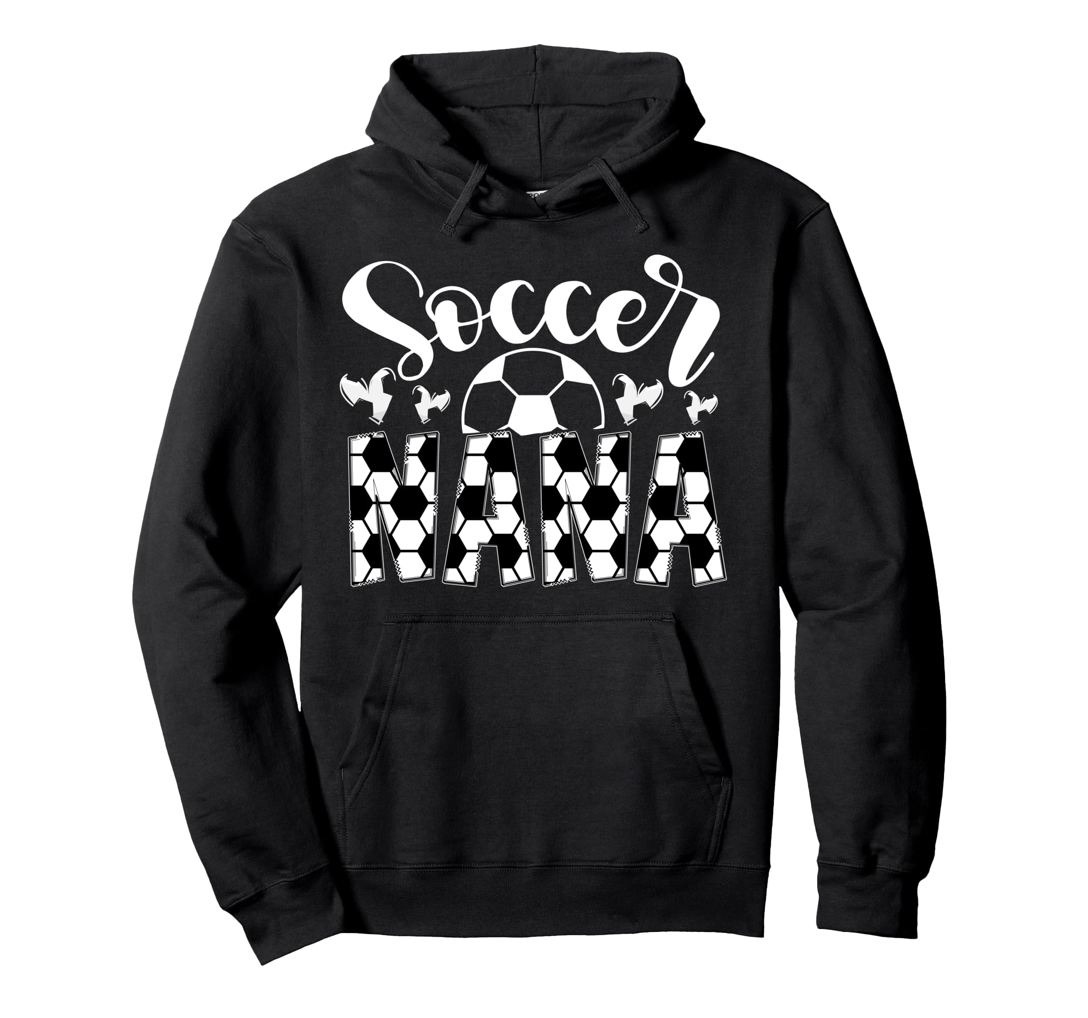 Soccer Nana Heart Grandma Nana Soccer Hoodie - Custom Art Print for Adults