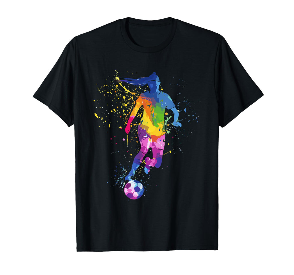 Colorful Funny Soccer Player Fan Dad Mom T-Shirt - Streetwear Style Unisex