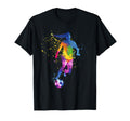 Colorful Funny Soccer Player Fan Dad Mom T-Shirt - Streetwear Style Unisex