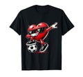 Dabbing Heart Dab Valentines Soccer T-Shirt - Minimalist Print Men Women