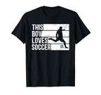 Funny Loves Soccer Sport T-Shirt - Graphic Print Unisex