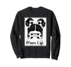 Soccer Mom Funny Soccer Ball Glasses Sweatshirt - Unique Graphic Unisex