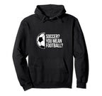America Uk Soccer Football Goal Hoodie - Minimalist Print Men Women