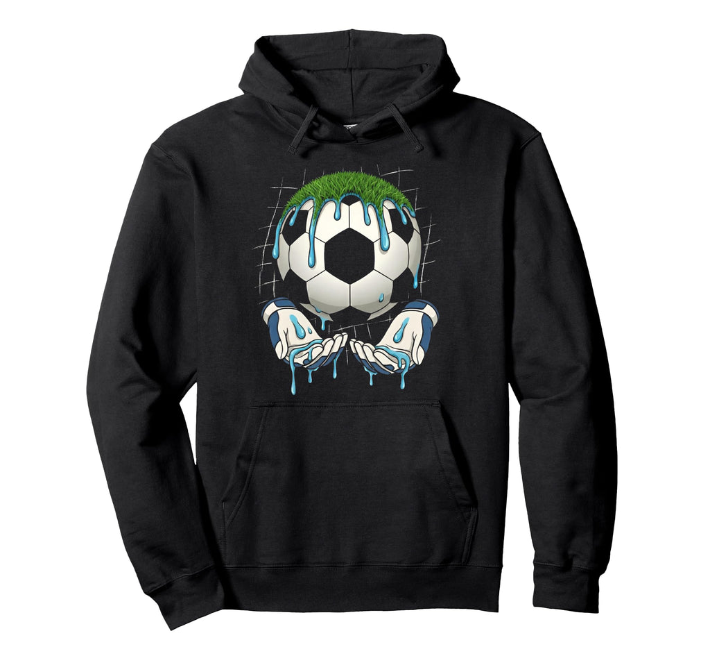 Soccer Glove Drip Player Fans Sports Hoodie - Minimalist Print Men Women