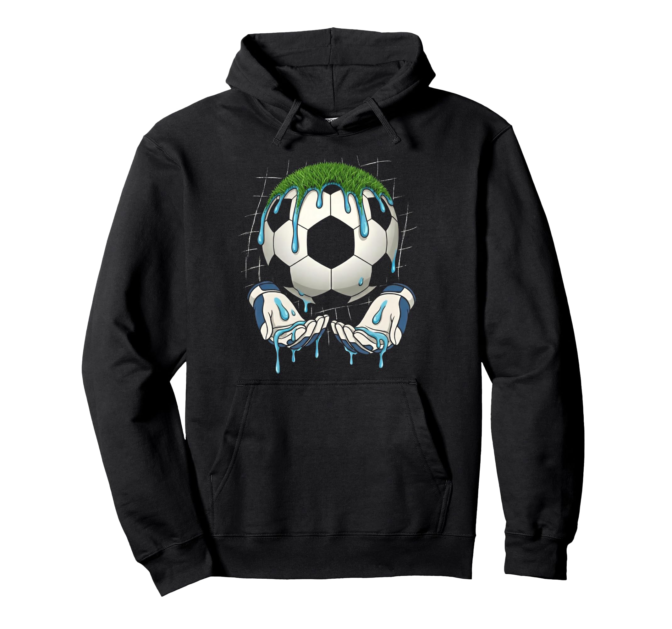 Soccer Glove Drip Player Fans Sports Hoodie - Minimalist Print Men Women