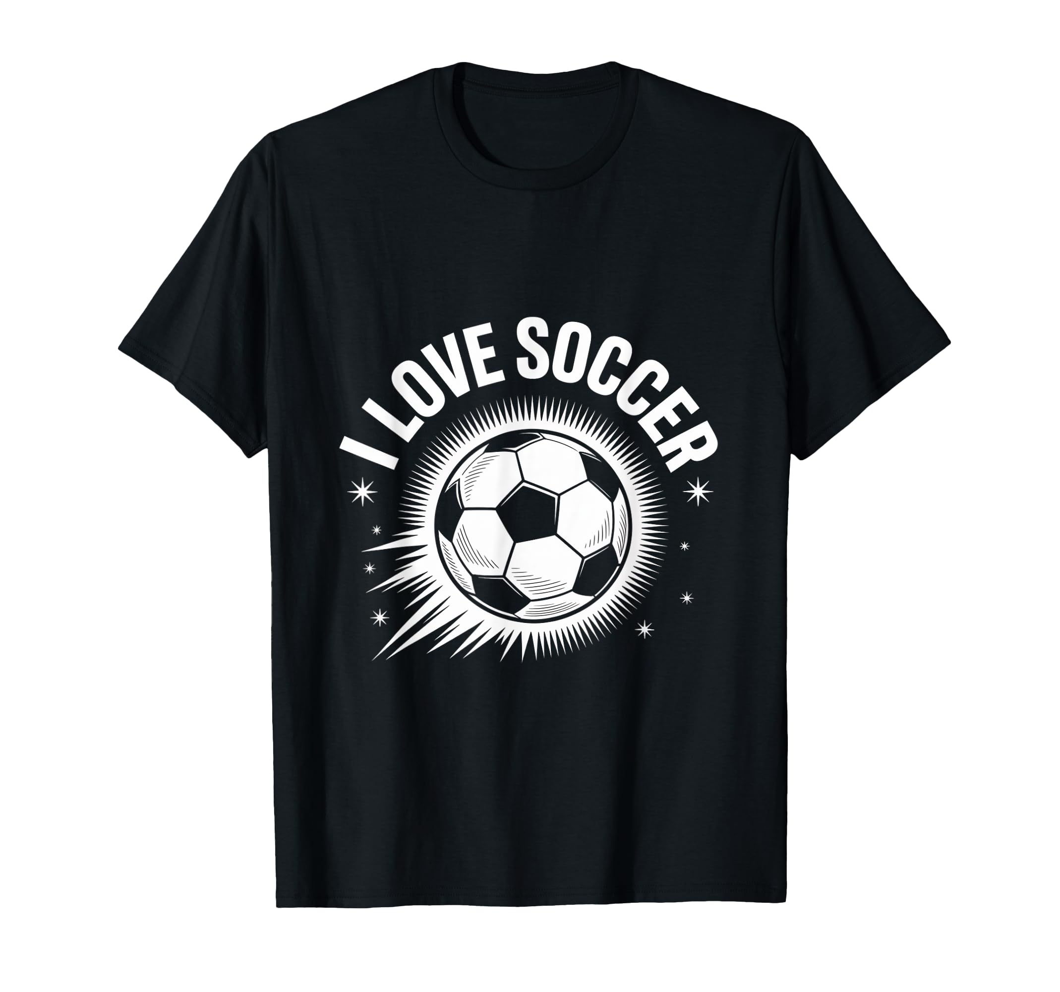 I Love Soccer Passionate Game Fan T-Shirt - Aesthetic Graphic for Adults