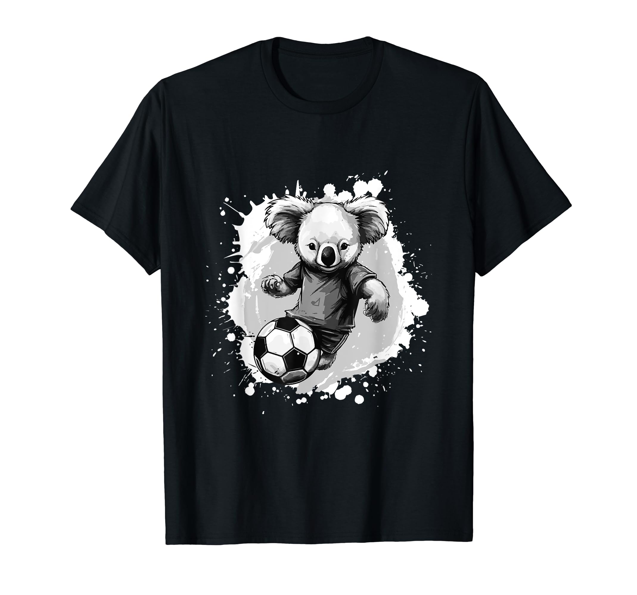Koala Playing Soccer Team Sports T-Shirt - Custom Art Print for Adults