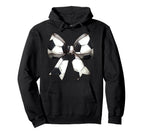 Coquette Bow Soccer Ball Pattern Hoodie - Streetwear Style for Adults