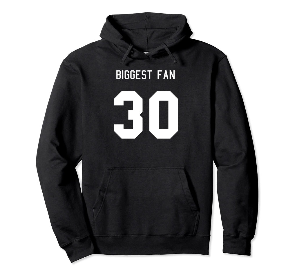 Number 30 Biggest Fan Sport Spirit Wear Hoodie - Novelty Apparel Unisex