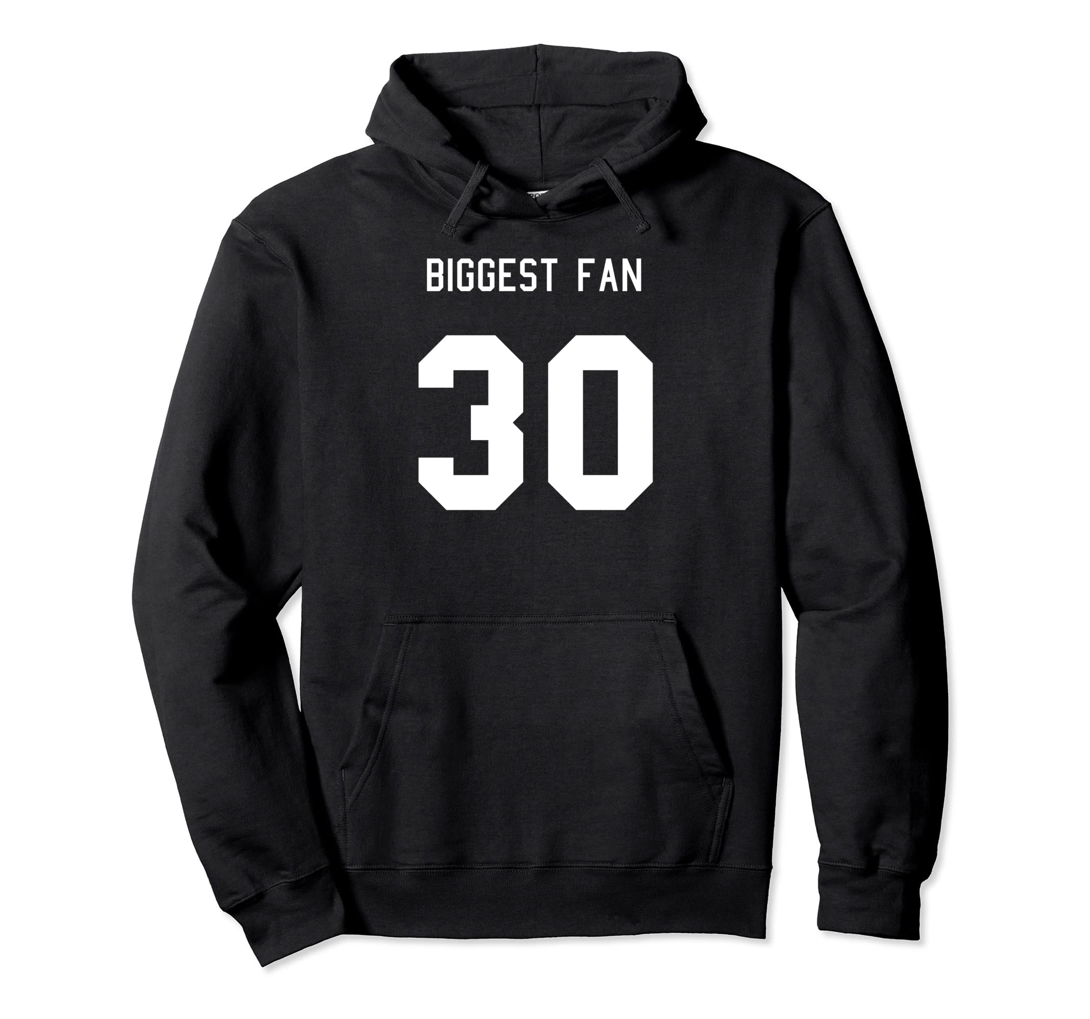 Number 30 Biggest Fan Sport Spirit Wear Hoodie - Novelty Apparel Unisex