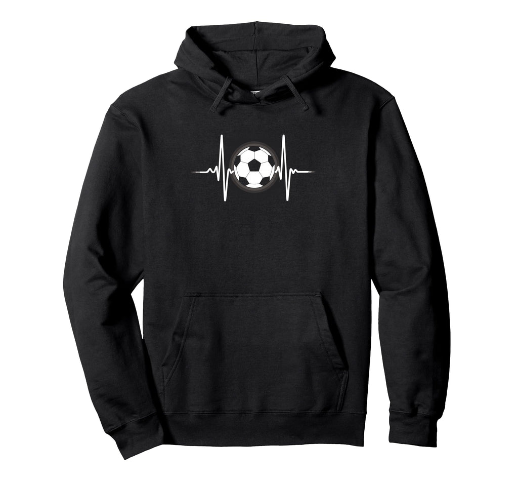 Heartbeat Soccer Player Ball Soccer Hoodie - Graphic Print Men Women