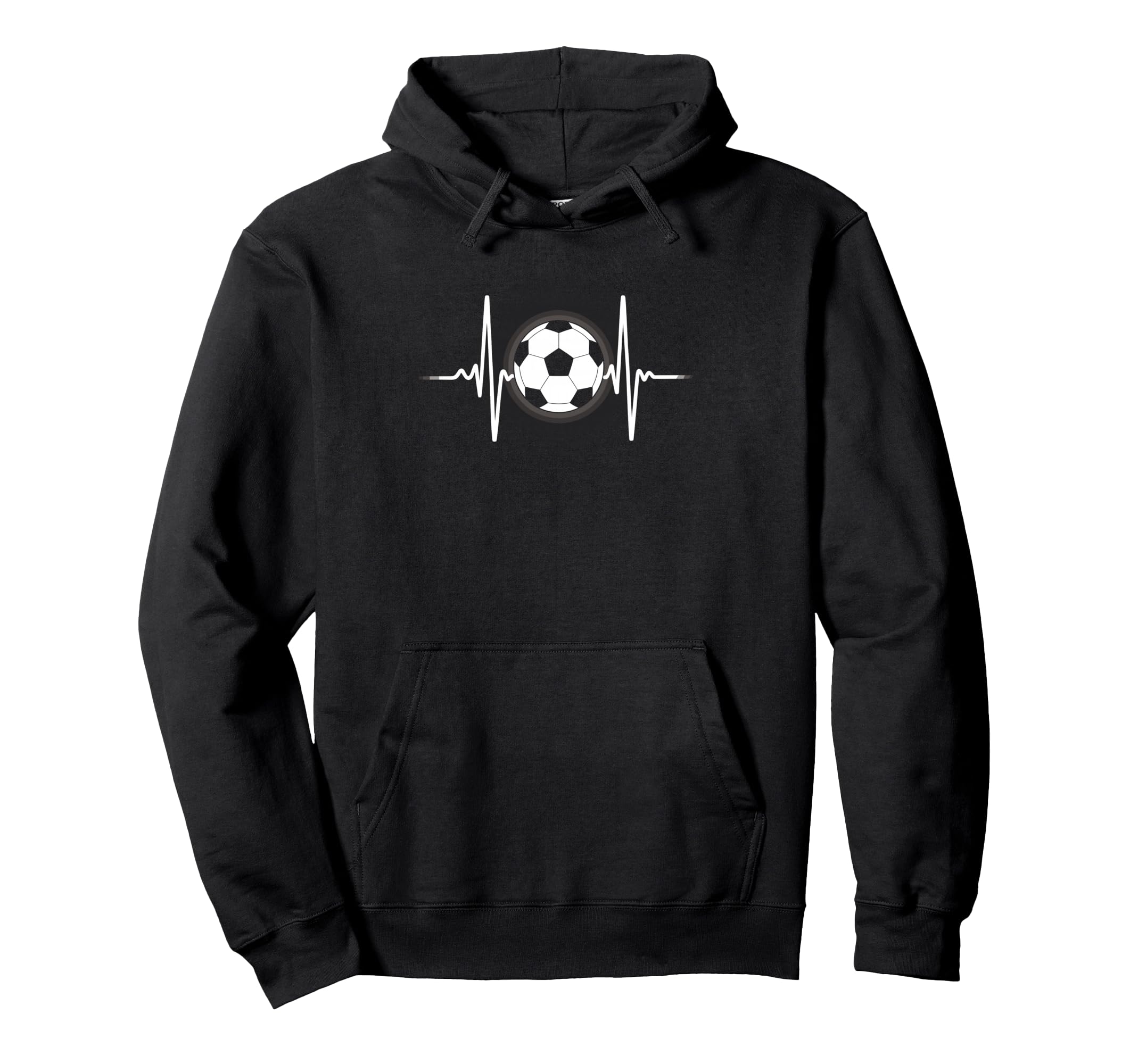 Heartbeat Soccer Player Ball Soccer Hoodie - Graphic Print Men Women