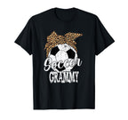 Soccer Grammy Leopard Funny Mothers T-Shirt - Aesthetic Graphic for Adults