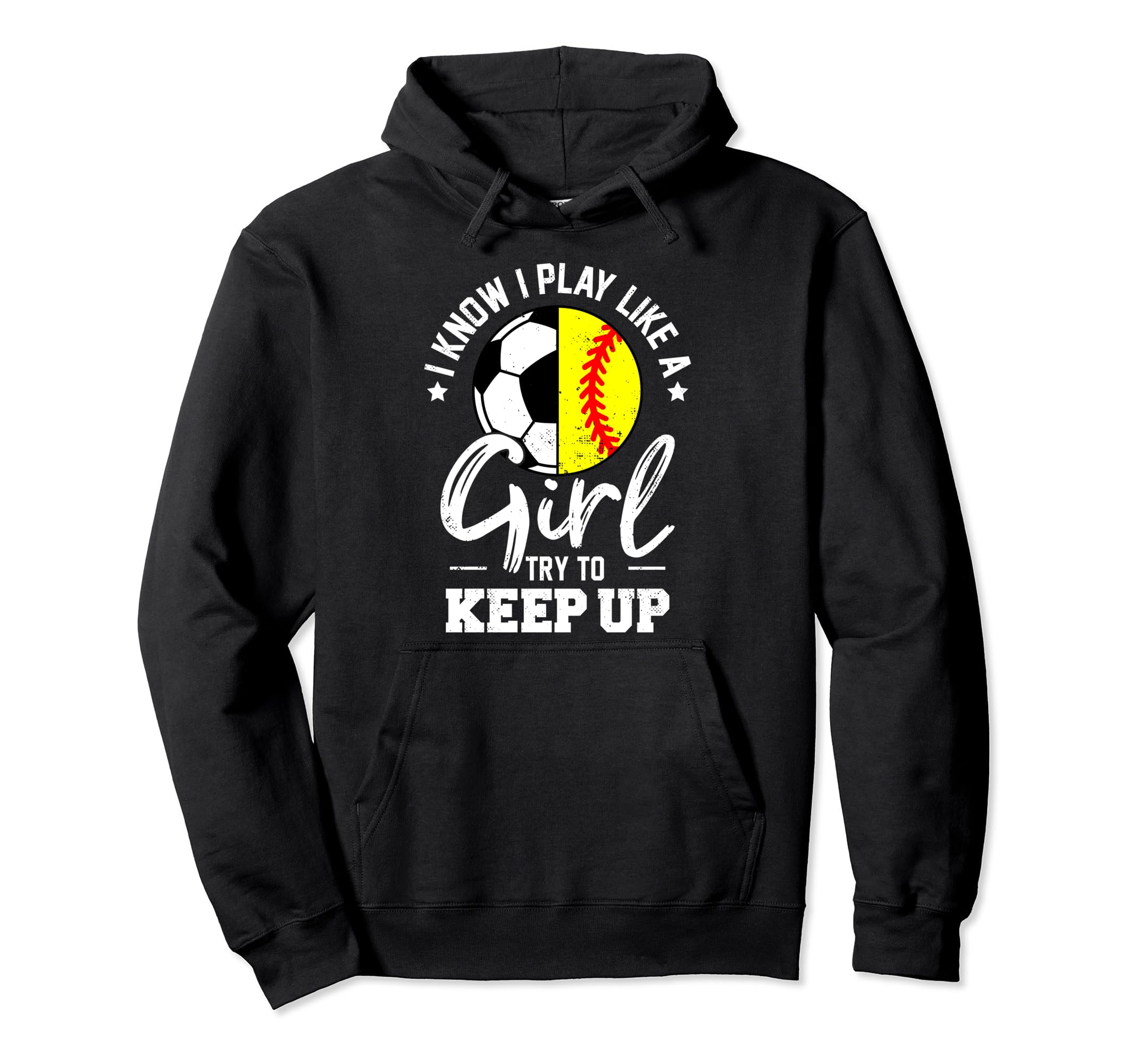 I Know I Play Like Try To Keep Up Hoodie - Trendy Graphic for Adults