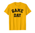 Football Sports Game Day Black Text T-Shirt - Fun Novelty Design Unisex