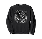 Soccer Launching Kick Fierce Sweatshirt - Unique Graphic Unisex