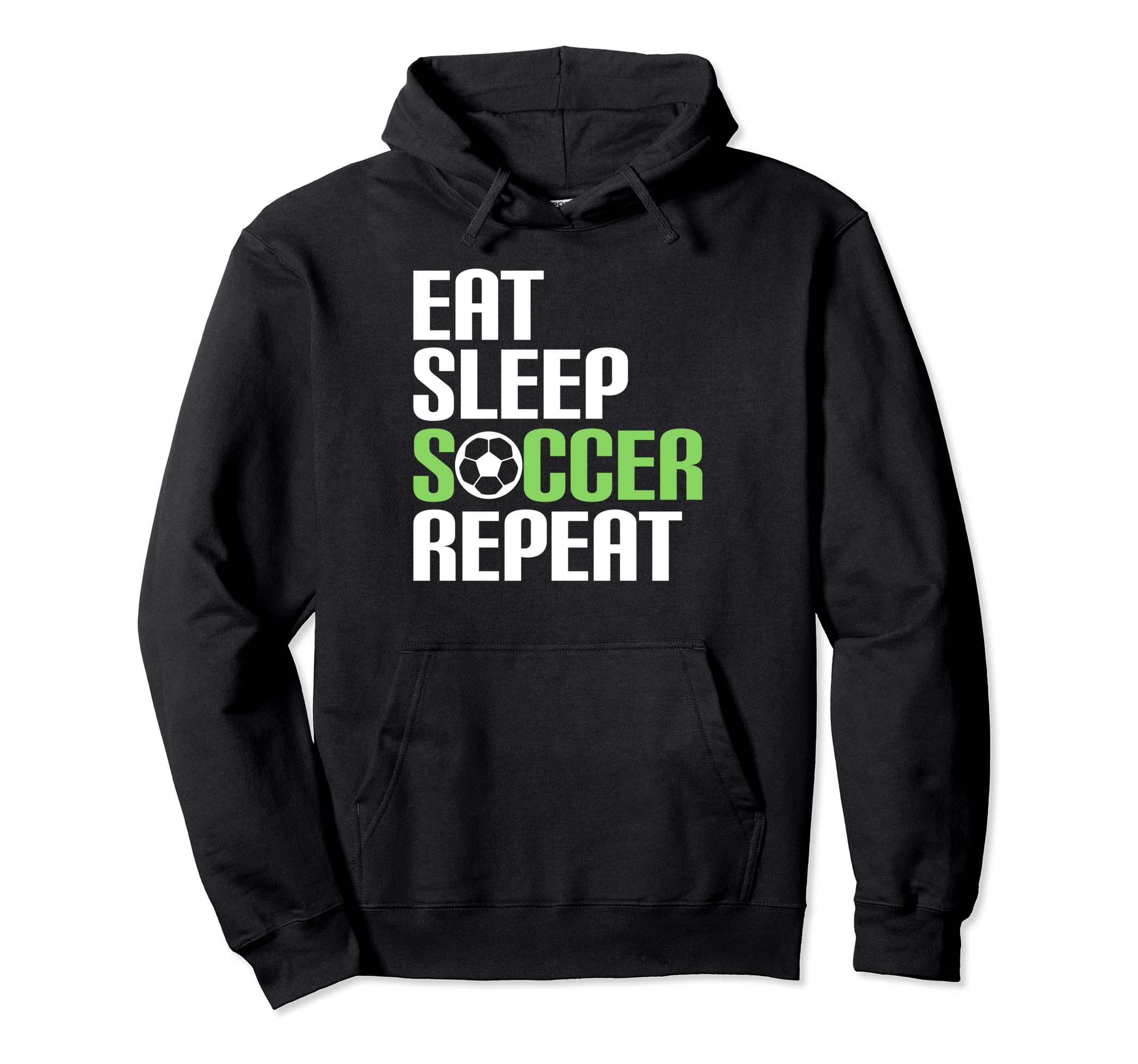 Eat Sleep Soccer Repeat Sport Player Hoodie - Graphic Print Men Women