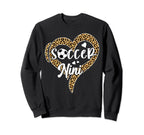 Soccer Nini Leopard Heart Sweatshirt - Casual Everyday Wear Men Women
