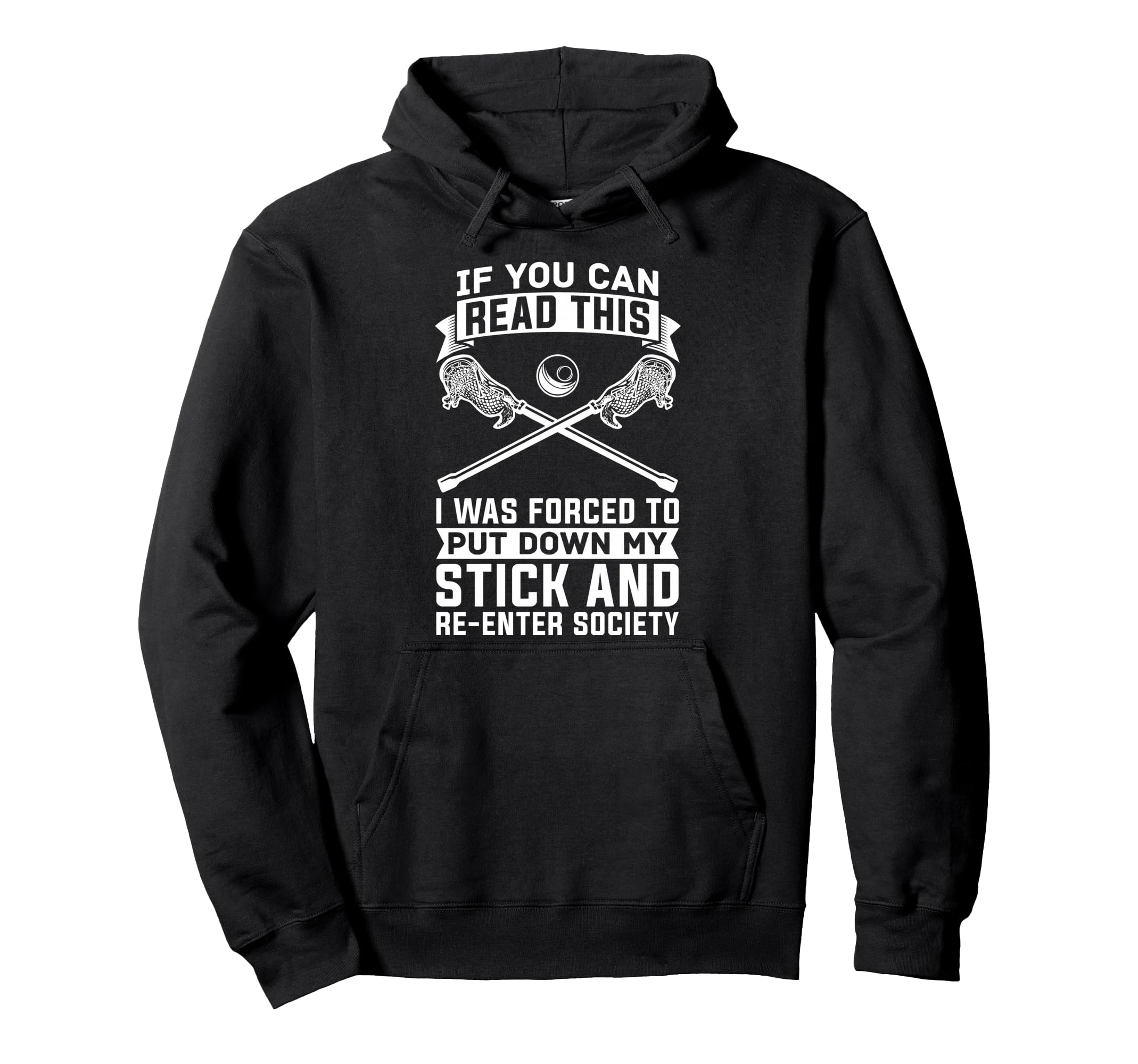 Lacrosse Goalie Goalkeeper Hoodie - Minimalist Print Men Women