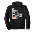 Eat Sleep Soccer Volleyball Basketball Hoodie - Novelty Apparel Unisex