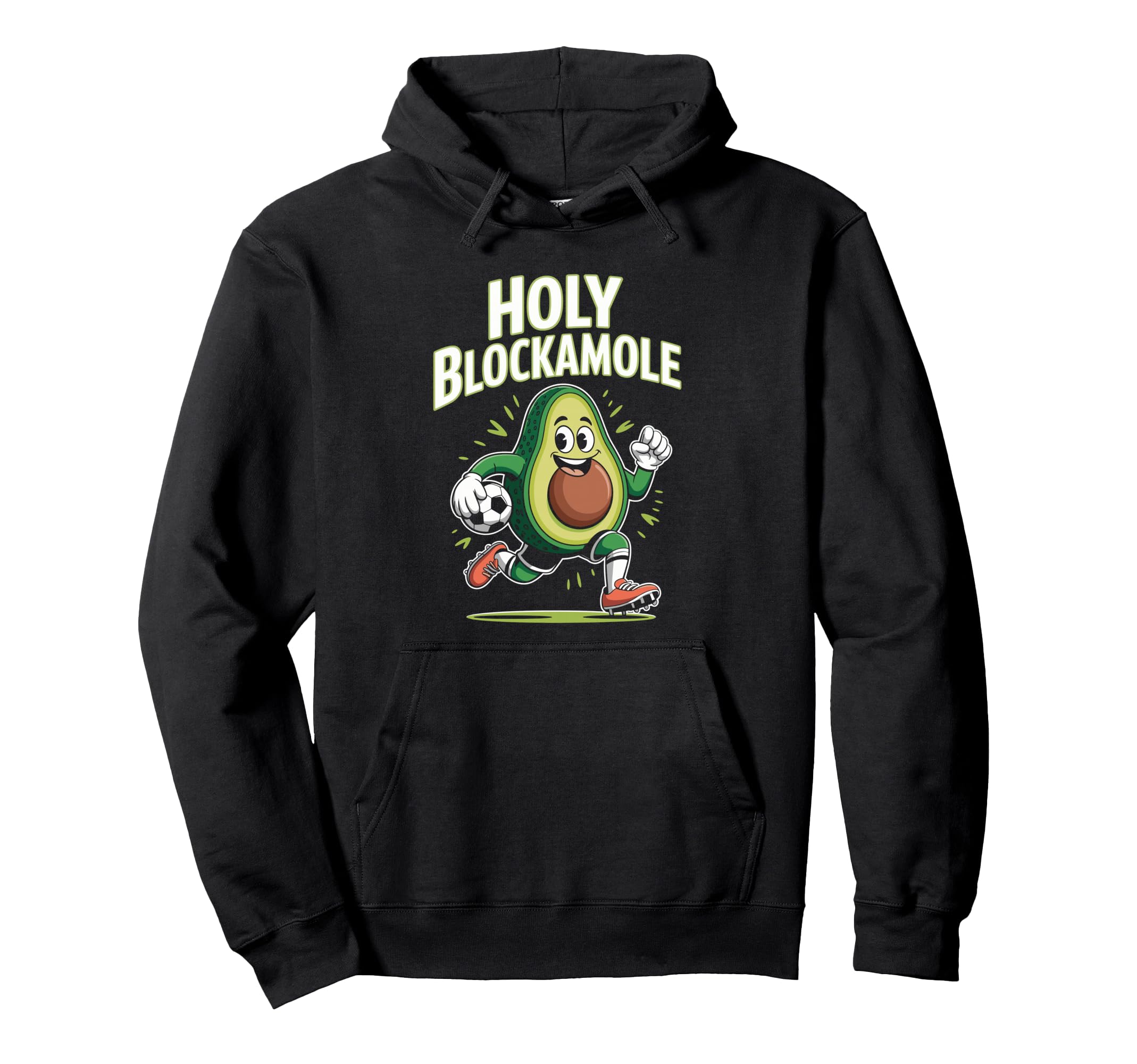 Holy Blockamole Avocado Goalkeeper Hoodie - Minimalist Print Men Women