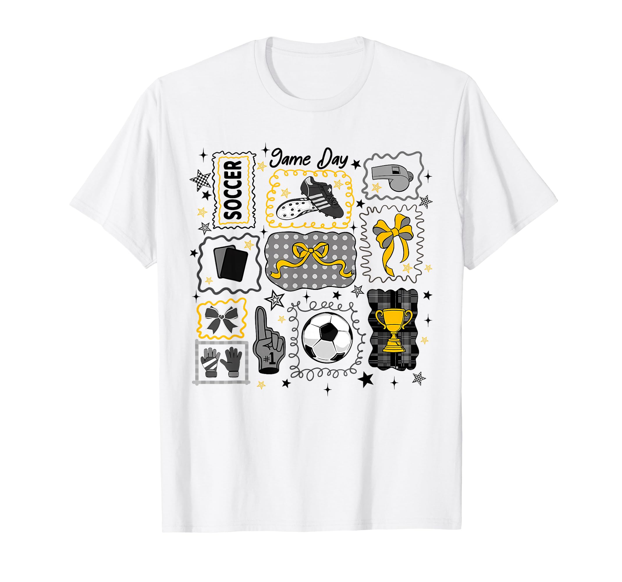 Soccer Bow Game Day Coquette Bow Soccer T-Shirt - Trendy Graphic Men Women