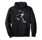 Polygon Art Soccer Sport Player Football Hoodie - Unique Graphic Unisex