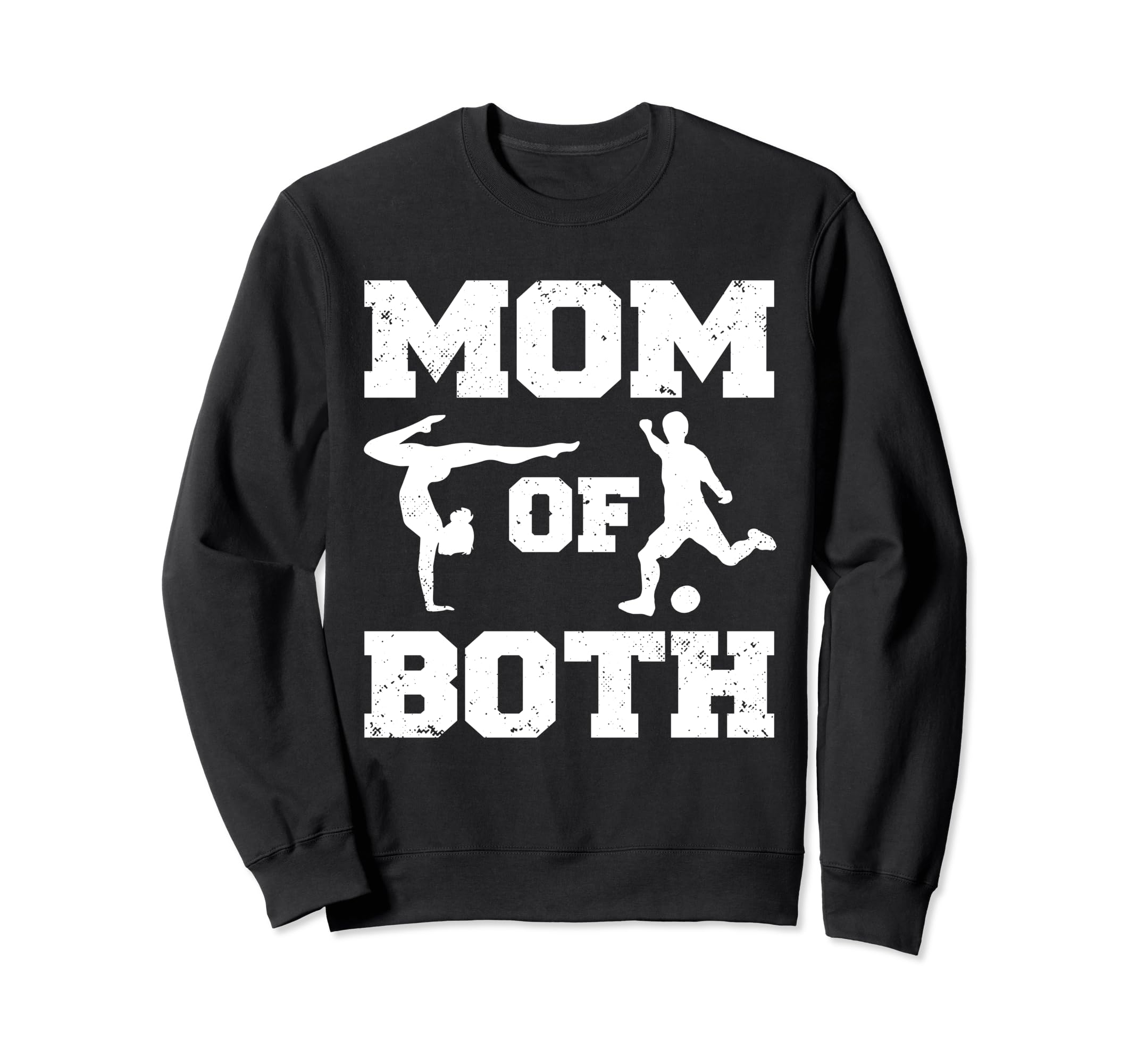 Mom Both Funny Soccer Sweatshirt - Casual Everyday Wear for Adults