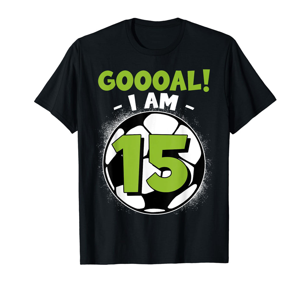 15 Year Old Birthday Soccer Themed T-Shirt - Trendy Graphic for Adults