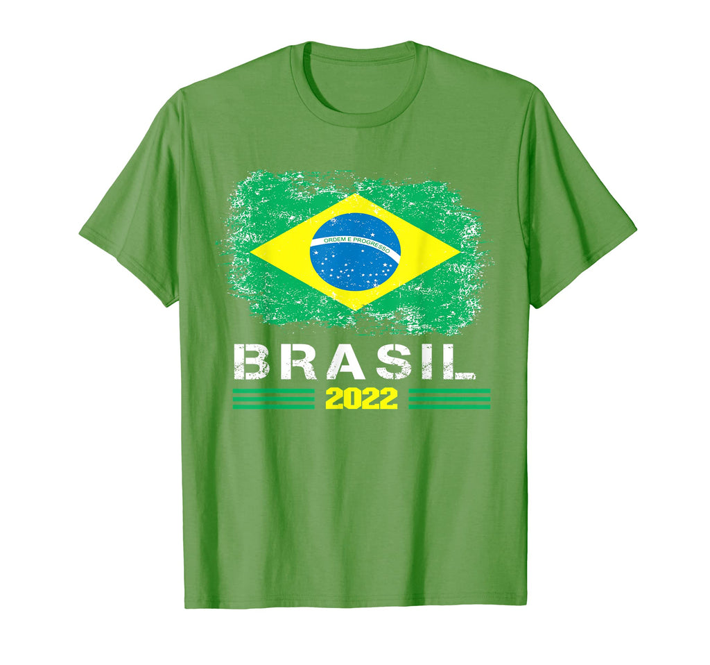 Brasil Soccer Flag Brazil Brazilian T-Shirt - Novelty Apparel for Adults