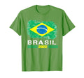 Brasil Soccer Flag Brazil Brazilian T-Shirt - Novelty Apparel for Adults