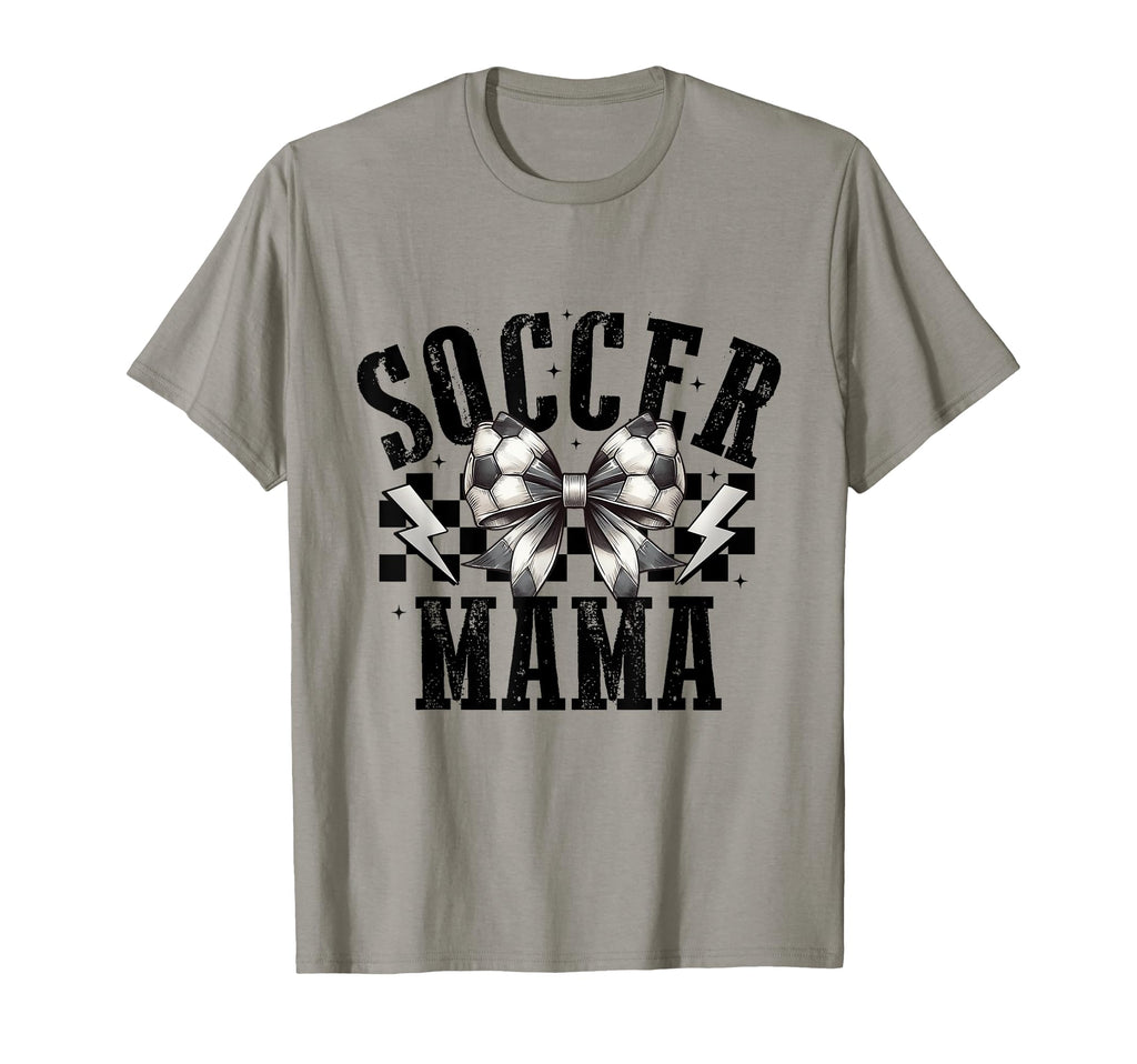 Soccer Mama Groovy Soccer Coquette T-Shirt - Novelty Apparel for Adults