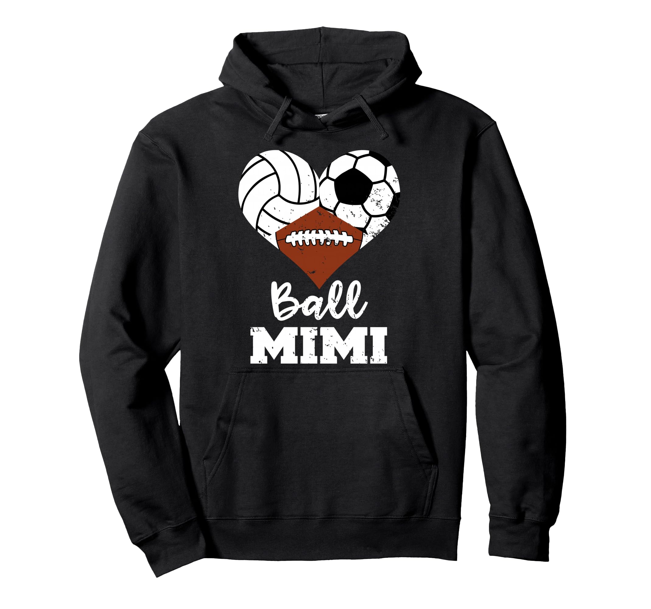Ball Mimi Heart Funny Volleyball Soccer Hoodie - Custom Art Print Unisex