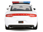 2023 Dodge Charger Pursuit Police Car Unmarked White with Flashing Light Bar Front and Rear Lights and 2 Sounds "Builder's Kit" 1/24 Diecast Model Car by Motormax
