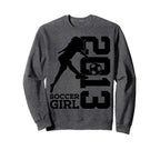 13Th Birthday Soccer 2013 Sweatshirt - Minimalist Print Men Women