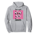 Just Who Loves Soccer Coquette Bow Hoodie - Casual Everyday Wear Men Women