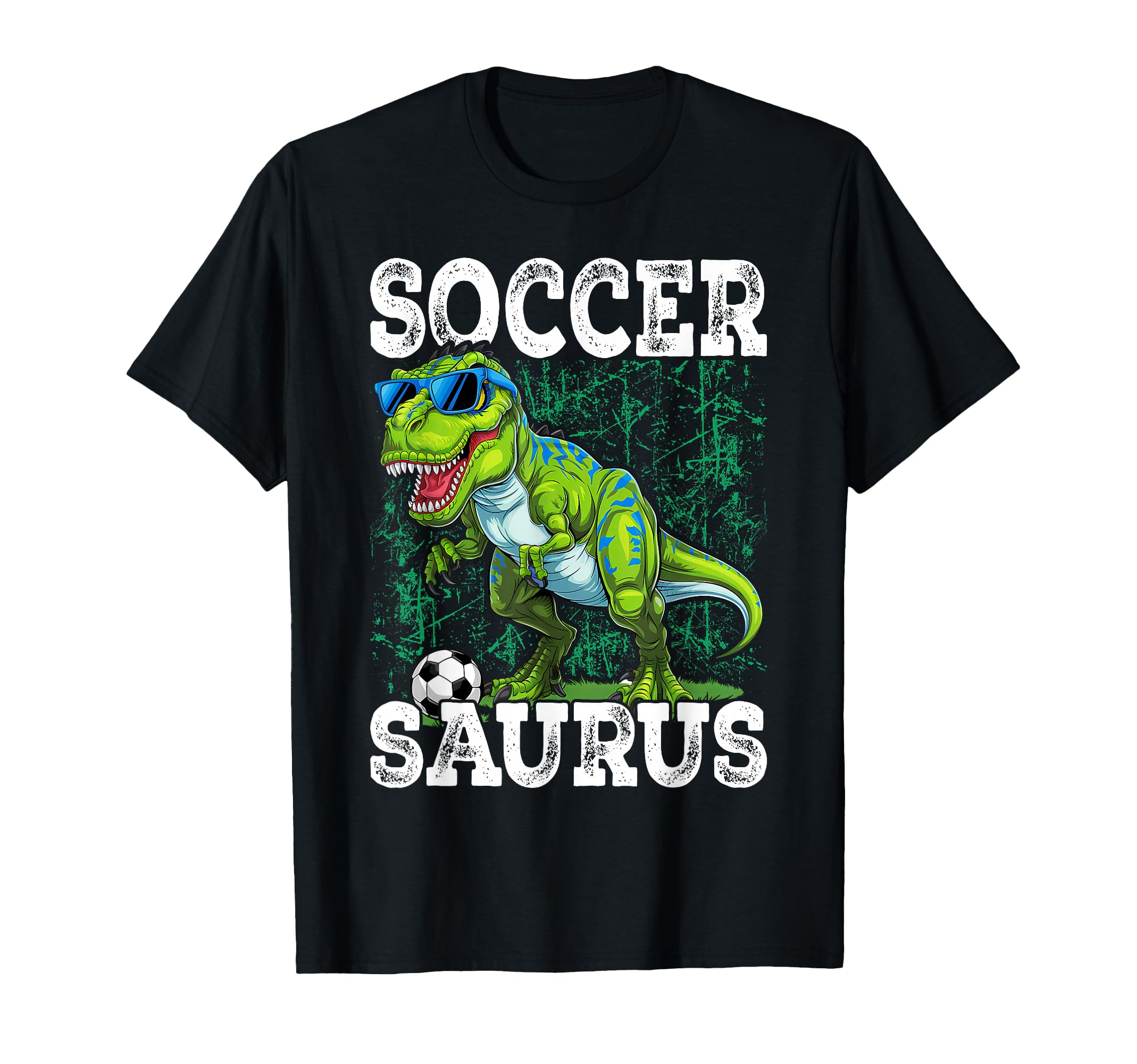 Soccer Saurus Dinosaur Goalkeeper T-Shirt - Unique Graphic for Adults