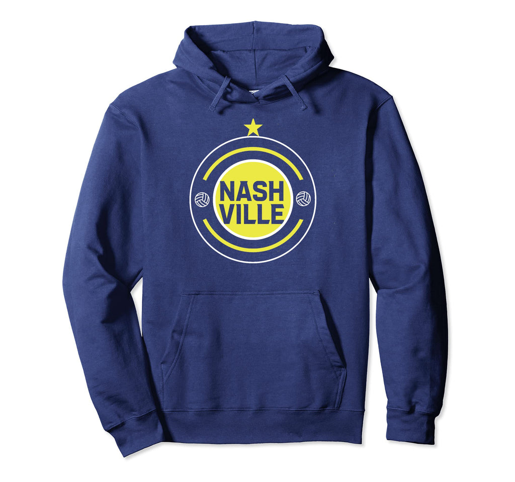 Nashville Soccer Jersey Crest Hoodie - Fun Novelty Design Unisex