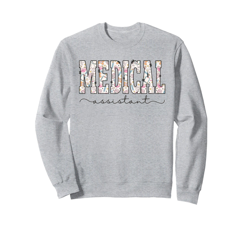 Medical Assistant Cma Work Group Sweatshirt - Graphic Print Unisex