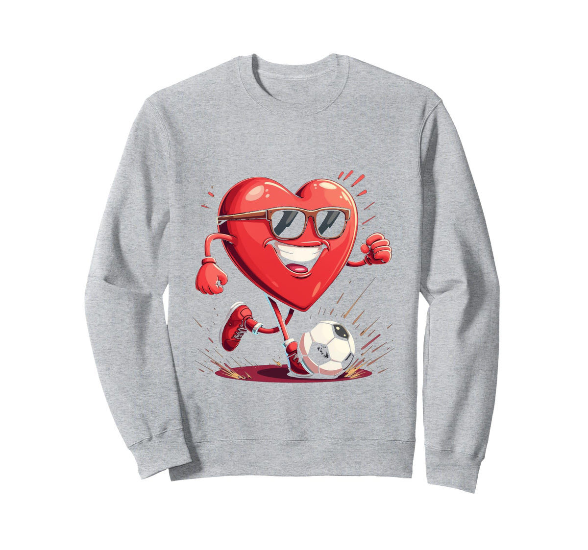 Heart Soccer Gift Hoodie - Casual Everyday Wear for Adults