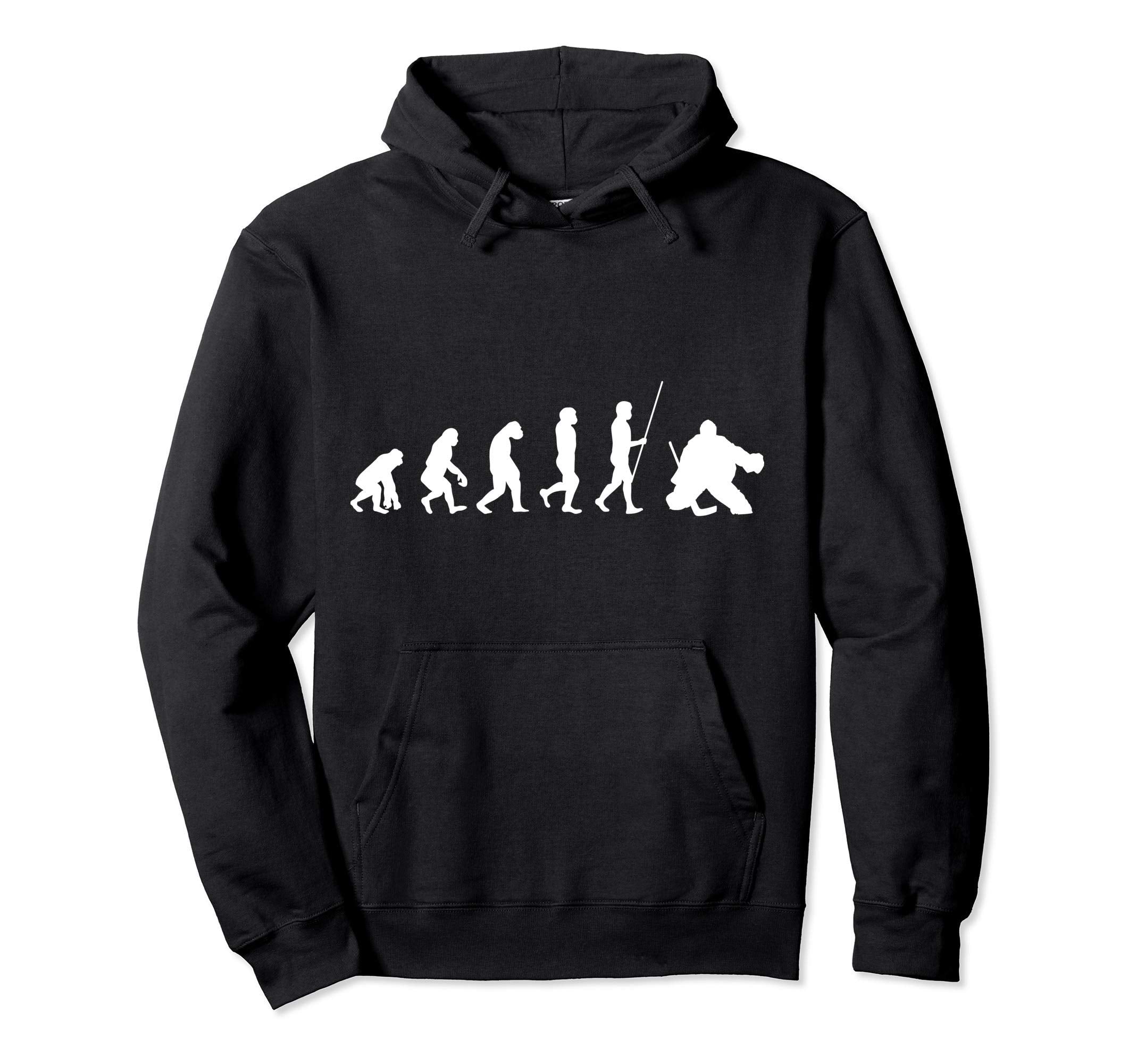 Ice Hockey Goalie Goal Keeper Hoodie - Minimalist Print for Adults