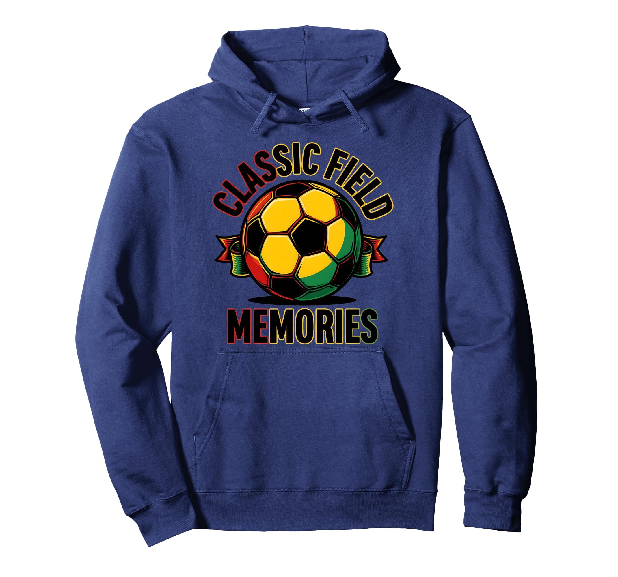 Soccer Ball Field Memories Hoodie - Unique Graphic for Adults