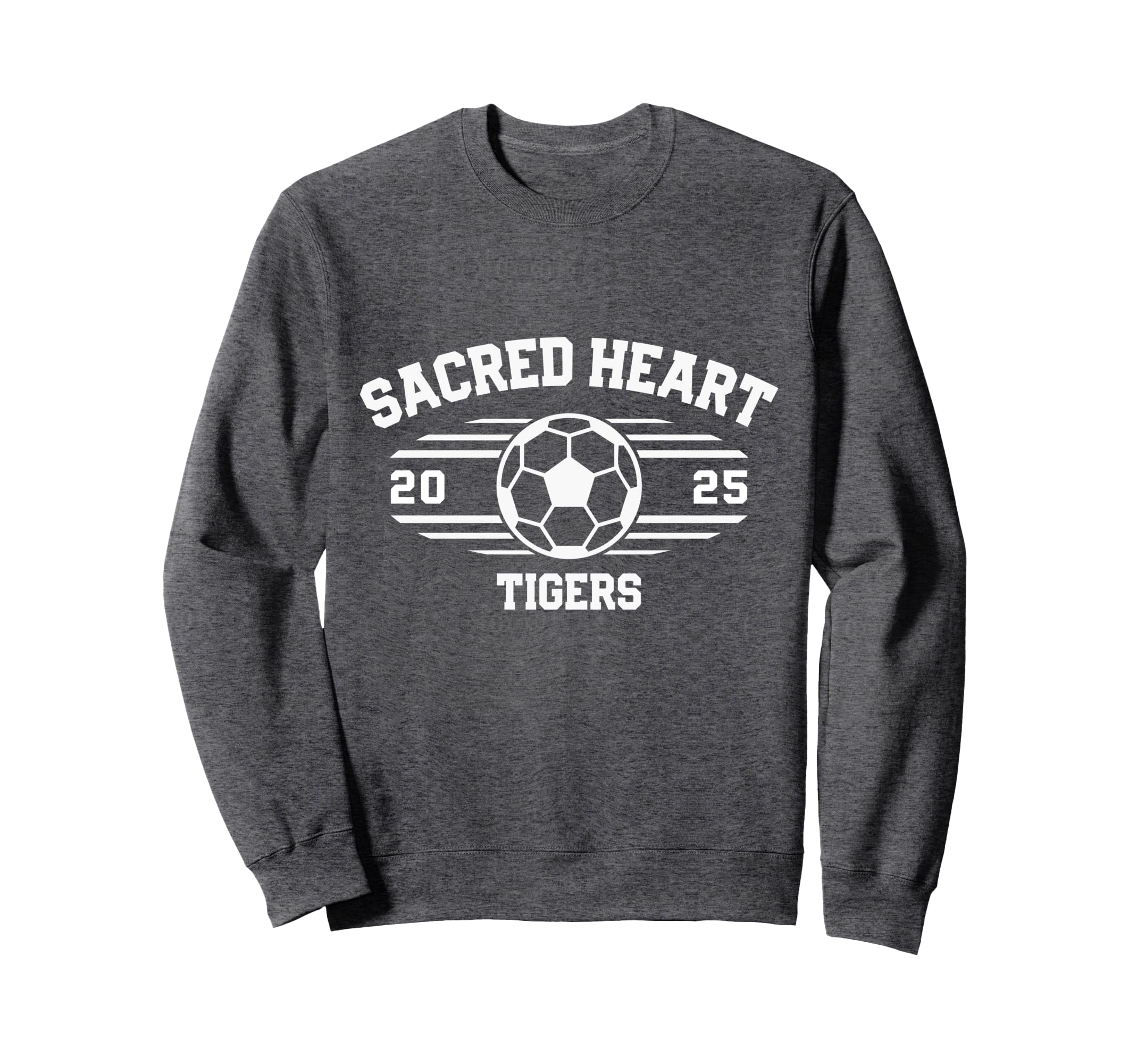 Sacred Heart Tigers Soccer Ball Sweatshirt - Custom Art Print Men Women