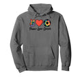 Peace Love Soccer Football Soccer Hoodie - Aesthetic Graphic Men Women