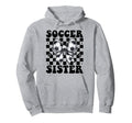 Soccer Sister Soccer Coquette Bow Hoodie - Trendy Graphic Unisex