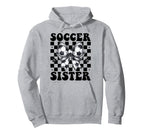 Soccer Sister Soccer Coquette Bow Hoodie - Trendy Graphic Unisex