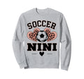 Soccer Nini Leopard Heart Soccer Sweatshirt - Streetwear Style Men Women