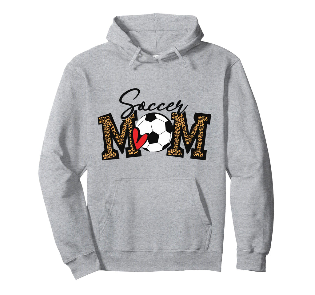 Soccer Mom Leopard Funny Soccer Mom Hoodie - Streetwear Style for Adults